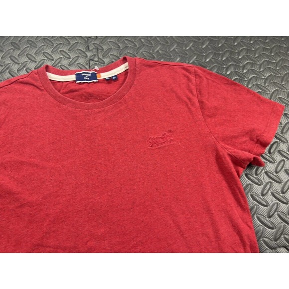 Superdry Shirt Adult Extra Large Red Logo Short Sleeve Outdoor Tee Men's - Picture 4 of 12